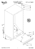 CABINET Diagram and Parts List for EV150FXEN03  Whirlpool Freezer