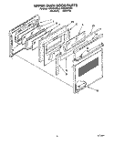 UPPER OVEN DOOR Diagram and Parts List for KEBI200YBL2  KitchenAid Wall Oven
