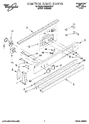 CONTROL PANEL, LITERATURE Diagram and Parts List for RS660BXBH1  Whirlpool Range