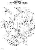 UNIT PARTS Diagram and Parts List for KBFS20ETWH01  KitchenAid Refrigerator
