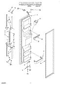 FREEZER DOOR Diagram and Parts List for 8ED22PQXDW01  Whirlpool Refrigerator