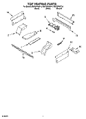 TOP VENTING PARTS, OPTIONAL PARTS Diagram and Parts List for RS675PXGB14  Whirlpool Range