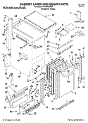 CABINET LINER AND DOOR PARTS Diagram and Parts List for KUIS185JSS2  KitchenAid Ice Maker