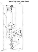 BRAKE AND DRIVE TUBE PARTS Diagram and Parts List for IJ41001  Inglis Washer