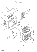 CABINET Diagram and Parts List for ACQ124XH0  Whirlpool Air Conditioner