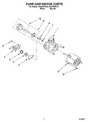 PUMP AND MOTOR PARTS Diagram and Parts List for DU840SWLQ0  Whirlpool Dishwasher