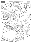 TOP AND CONSOLE Diagram and Parts List for CGW2761EW0  Whirlpool Dryer