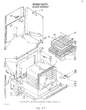OVEN Diagram and Parts List for RM235PXL0  Whirlpool Microwave Oven Combo