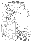 LINER PARTS Diagram and Parts List for GT1SHTXMB00  Whirlpool Refrigerator