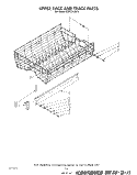 UPPER RACK AND TRACK Diagram and Parts List for KUDC210S3  KitchenAid Dishwasher