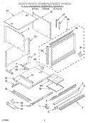 MICROWAVE COMPARTMENT Diagram and Parts List for KEMS306XBL3  KitchenAid Wall Oven