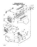 ICEMAKER, LIT/OPTIONAL Diagram and Parts List for 3ED27DQXAN00  Whirlpool Refrigerator