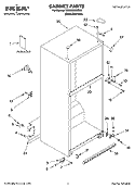 CABINET PARTS Diagram and Parts List for IR2MHMXRS03  Whirlpool Refrigerator