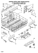 UPPER RACK AND TRACK PARTS Diagram and Parts List for KUDS01FKSS0  KitchenAid Dishwasher