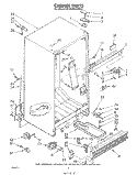 CABINET Diagram and Parts List for ET19JKXLWR2  Whirlpool Refrigerator