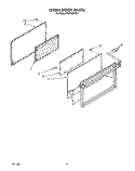 OVEN DOOR, LIT/OPTIONAL Diagram and Parts List for FGP335VL1  Roper Range