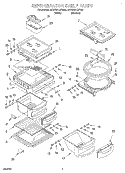 REFRIGERATOR SHELF Diagram and Parts List for 4KSRS22QFW00  KitchenAid Refrigerator