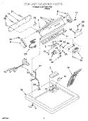 SECTION Diagram and Parts List for GCE2900XSW4  Whirlpool Dryer
