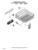 LOWER RACK PARTS Diagram and Parts List for KUDE60FXBL4  KitchenAid Dishwasher