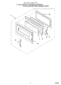 DOOR Diagram and Parts List for MH7130XEQ1  Whirlpool Microwave