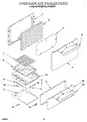 OVEN DOOR AND BROILER Diagram and Parts List for FGP300BL1  Roper Range