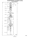 BASKET DRIVE AND BRAKE Diagram and Parts List for LA7800XMW0  Whirlpool Washer