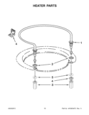 HEATER PARTS Diagram and Parts List for ADB1400PYB2  Whirlpool Dishwasher