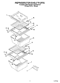 REFRIGERATOR SHELF Diagram and Parts List for ED2NTQXKT00  Whirlpool Refrigerator