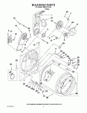 BULKHEAD PARTS Diagram and Parts List for CED147HXW0  Whirlpool Dryer