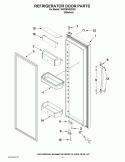 REFRIGERATOR DOOR PARTS Diagram and Parts List for WSF26D4EXS03  Whirlpool Refrigerator