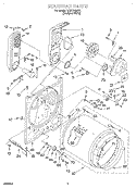 BULKHEAD Diagram and Parts List for RGS7648JQ1  Roper Dryer
