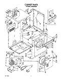 SECTION Diagram and Parts List for LER3422AW0  Whirlpool Dryer