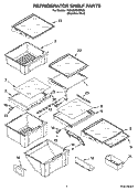 REFRIGERATOR SHELF PARTS Diagram and Parts List for 7GS6SHEXMS03  Whirlpool Refrigerator