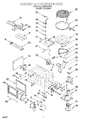 CABINET AND STIRRER Diagram and Parts List for KEMS307DBS2  KitchenAid Microwave Oven Combo