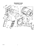 SECTION Diagram and Parts List for LE3300XPW0  Whirlpool Dryer