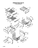 FREEZER SHELF Diagram and Parts List for 4KSRF36DTX2  KitchenAid Refrigerator