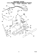 CONTROL PARTS Diagram and Parts List for KSRD22FKBL03  KitchenAid Refrigerator