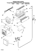 ICEMAKER PARTS Diagram and Parts List for ED2FHAXSL03  Whirlpool Refrigerator