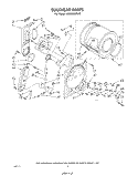 BULKHEAD Diagram and Parts List for LG5536XPW0  Whirlpool Dryer