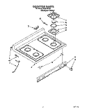 COOKTOP Diagram and Parts List for SF367PEYQ2  Whirlpool Range