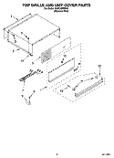 TOP GRILLE AND UNIT COVER PARTS Diagram and Parts List for KSSC48FMS02  KitchenAid Refrigerator