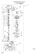 GEARCASE PARTS Diagram and Parts List for 3LSP8255DW0  Whirlpool Washer