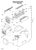 ICE MAKER, OPTIONAL Diagram and Parts List for KSRG25FKSS02  KitchenAid Refrigerator