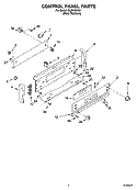 CONTROL PANEL PARTS Diagram and Parts List for GLSP85900  Whirlpool Range