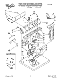 TOP AND CONSOLE, LIT/OPTIONAL Diagram and Parts List for LGC6848AW0  Whirlpool Dryer