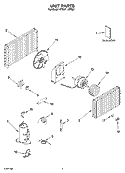 UNIT PARTS Diagram and Parts List for ATE07  Whirlpool Air Conditioner