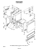 DOOR Diagram and Parts List for DU3000XL1  Whirlpool Dishwasher