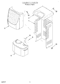 CABINET Diagram and Parts List for DH50H0  Whirlpool Dehumidifier