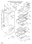 REFRIGERATOR LINER Diagram and Parts List for 4YED20TKDN02  Whirlpool Refrigerator