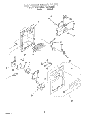 DISPENSER FRONT Diagram and Parts List for ED22TEXHW00  Whirlpool Refrigerator